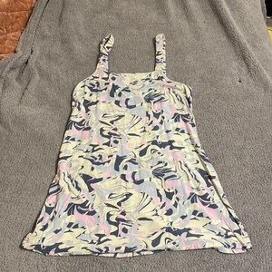 RVCA psychedelic open back dress